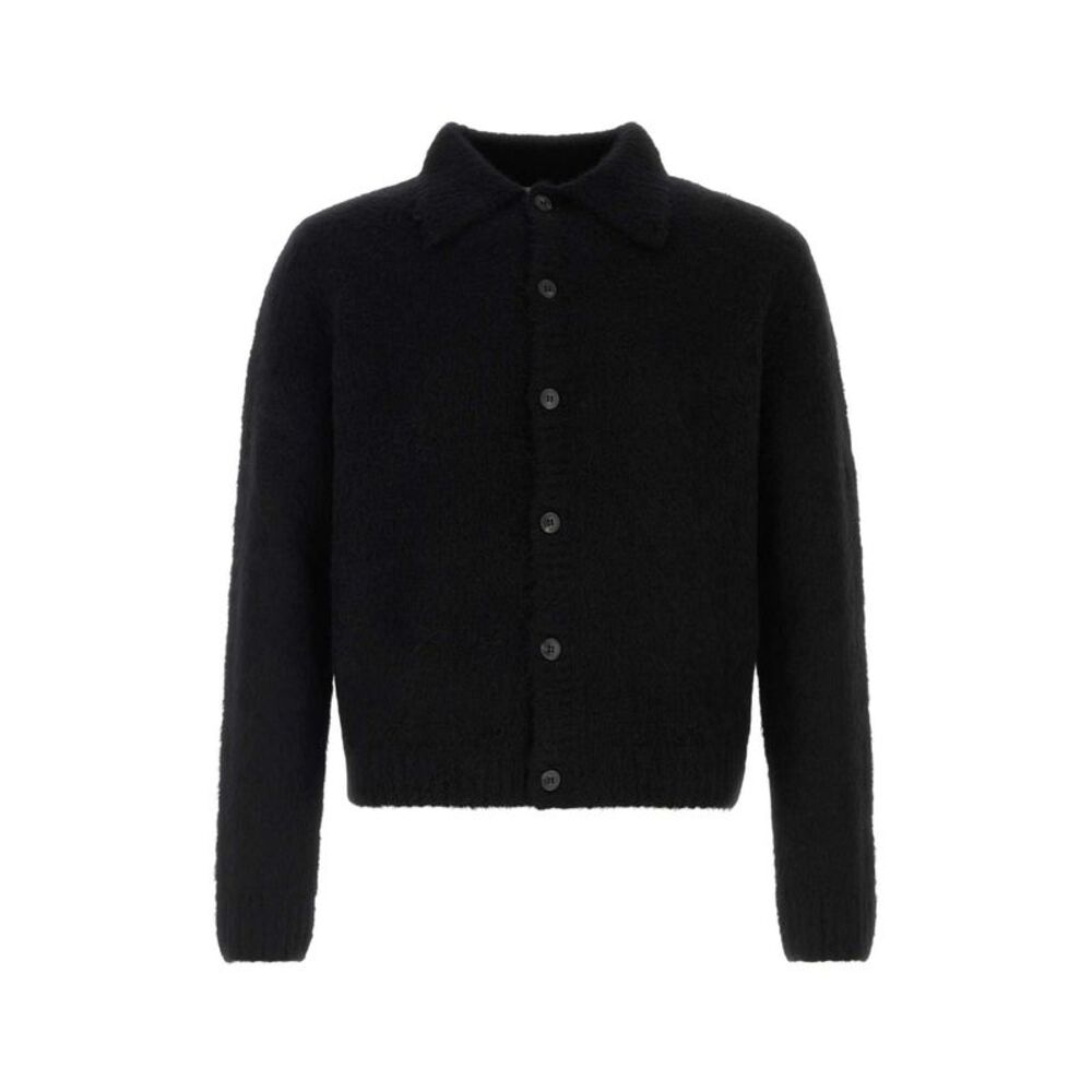 Dries Van Noten Men Black Alpaca Blend Moro Cardigan